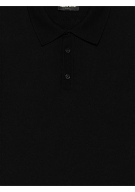 maglia polo uomo nera ROBERTO COLLINA | 253M01004M0109